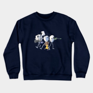 Girl Teaching Bots Crewneck Sweatshirt